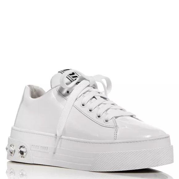 Miu Miu Shoes - Miu Miu Women's Crystal Skate Sneakers NWB